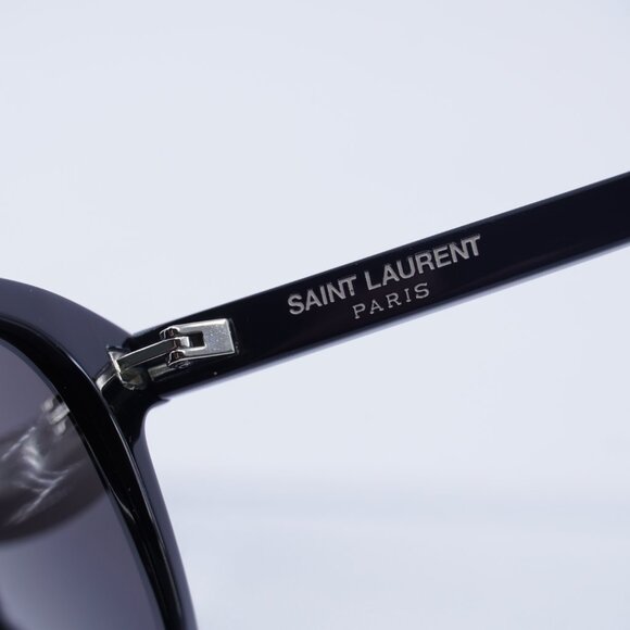 Saint Laurent SL356 001 Sunglasses Black Cat Eye Frame, Black Lenses - Picture 6 of 11
